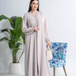 Beig French Creab Abaya 121